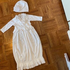 Baby girl layette with matching hat included